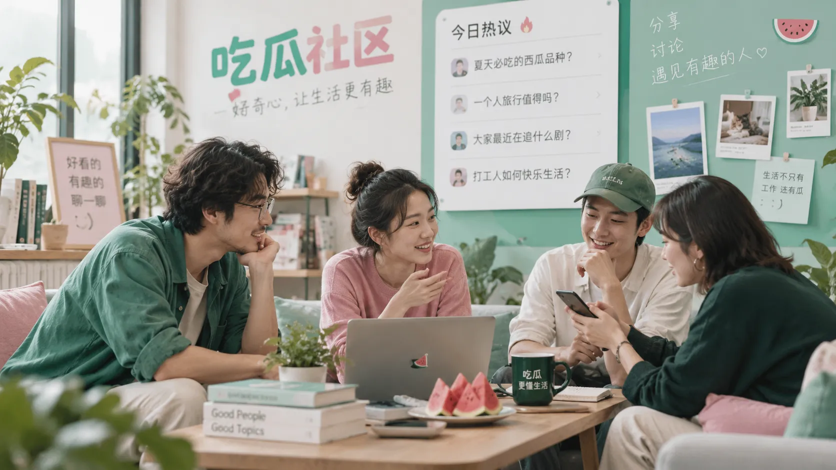 移动端话题社区示意